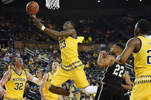 Ricky Doyle (32), Duncan Robinson (22), Caris LeVert (23), and Zak Irvin (21)