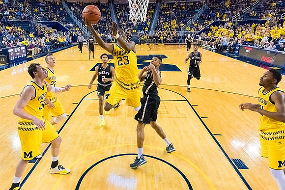 Ricky Doyle (32), Duncan Robinson (22), Caris LeVert (23), and Zak Irvin (21)