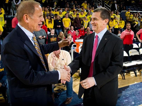 John Beilein and Maryland Head Coach Mark Turgeon