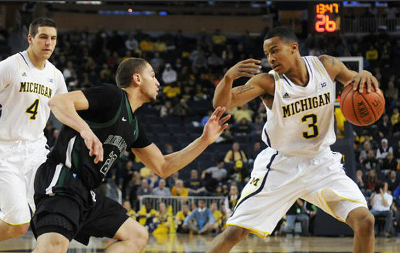 Mitch McGary (4) and Trey Burke (3)