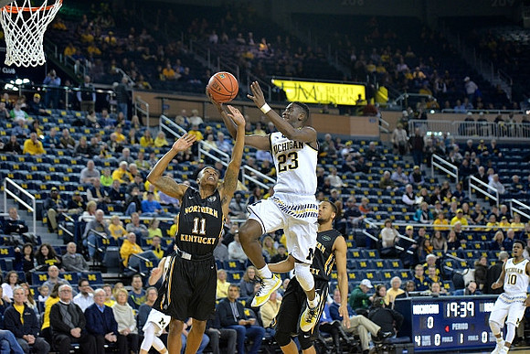 Caris LeVert (23) and Derrick Walton Jr. (10)