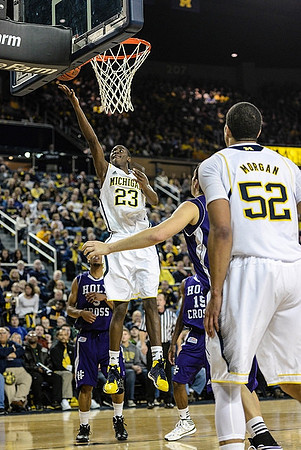 Caris LeVert (23) and Jordan Morgan (52)
