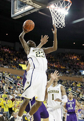 Caris LeVert (23) and Glenn Robinson III (1)