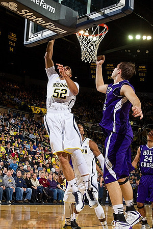 Jordan Morgan (52) and Glenn Robinson III (1)