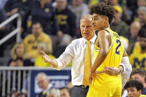 John Beilein and Jordan Poole (2)