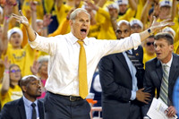 Deandre Haynes, John Beilein, Saddi Washington, and Luke Yaklich