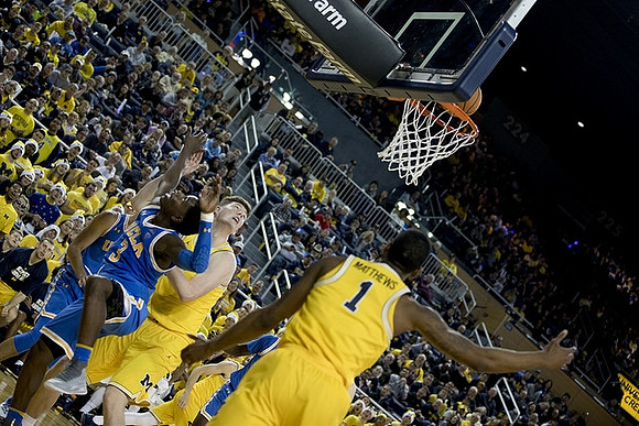 Jon Teske (15) and Charles Matthews (1)