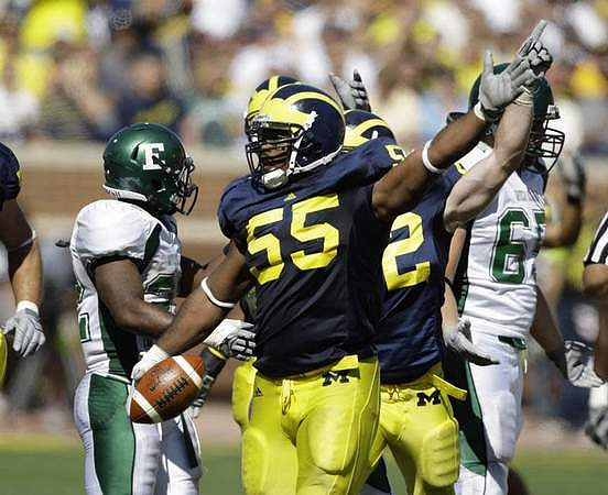 Brandon Graham (55) and Kevin Leach (52)