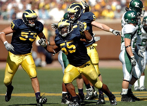 Ryan Van Bergen (53), Brandon Graham (55), and Kevin Leach (52)