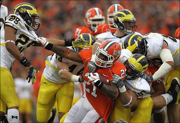 Troy Woolfolk (29), Desmond Morgan (44), Ryan Van Bergen (53), Craig Roh (88), and Brennen Beyer (97)