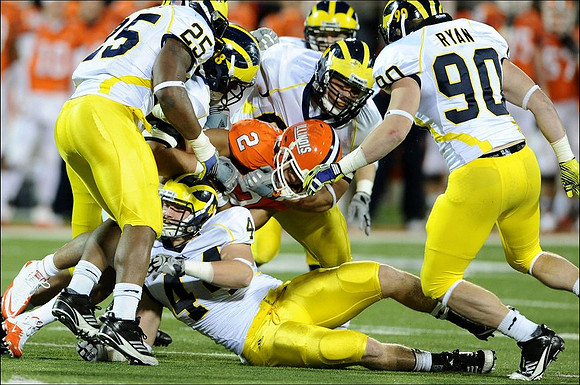 Kenny Demens (25), Desmond Morgan (44), Craig Roh (88), Mike Martin (68), and Jake Ryan (90)