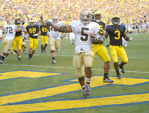 Jordan Kovacs (32), Mike Martin (68), Obi Ezeh (45), Brandon Graham (55), and Stevie Brown (3)