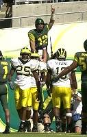 Ernest Shazor (25) and Larry Stevens (13)
