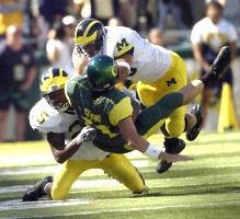 Ernest Shazor (25) and Scott McClintock (36)
