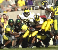 Braylon Edwards (1), Tim Massaquoi (88) and Jason Avant (8)