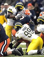 Ernest Shazor (25), Pierre Woods (99), and Lawrence Reid (42)