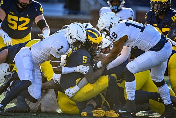 Karsen Barnhart (52), Joe Milton (5), and Nick Eubanks (82)