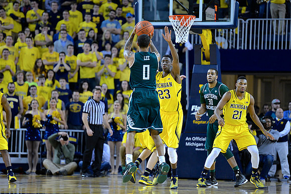 Caris LeVert (23) and Zak Irvin (21)