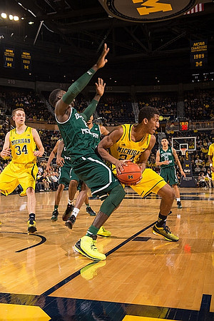 Mark Donnal (34) and Aubrey Dawkins (24)