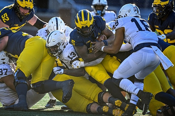 Karsen Barnhart (52), Joe Milton (5), and Nick Eubanks (82)