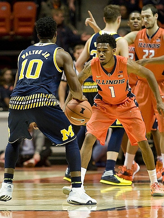 Derrick Walton Jr. (10) and Mark Donnal (34)