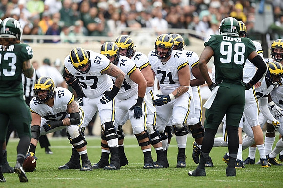 Mason Cole (52), Kyle Kalis (67), Ben Bredeson (74), Erik Magnuson (78), and Ben Braden (71)