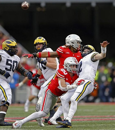 Michael Onwenu (50), Ben Bredeson (74), and Shea Patterson (2)