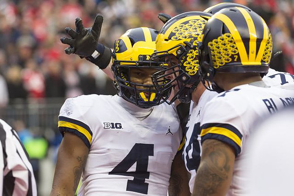 Nico Collins (4), Andrew Stueber (71), and Tarik Black (7)