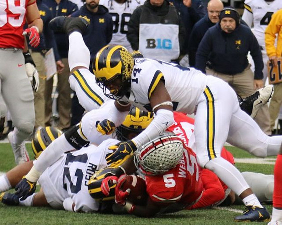 Josh Ross (12) and Josh Metellus (14)