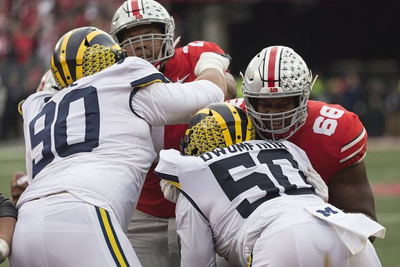 Bryan Mone (90) and Michael Dwumfour (50)