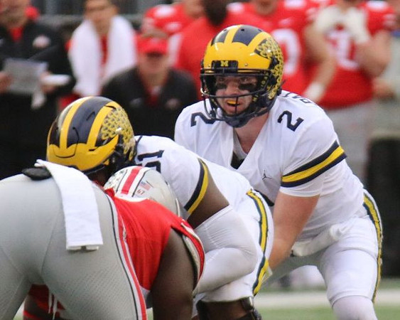 Cesar Ruiz (51) and Shea Patterson (2)