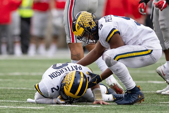 Shea Patterson (2) and Donovan Peoples-Jones (9)
