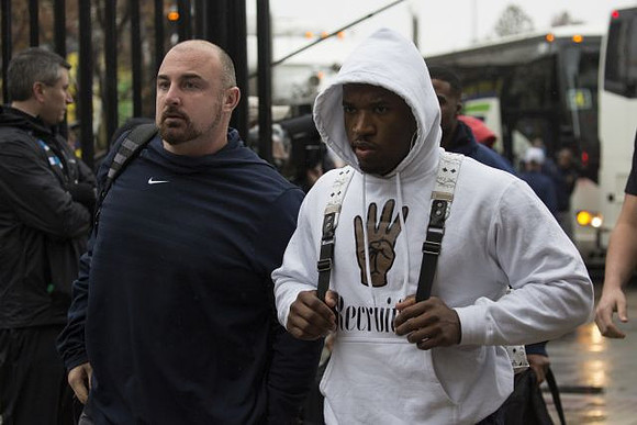 Chris Partridge and Karan Higdon (22)
