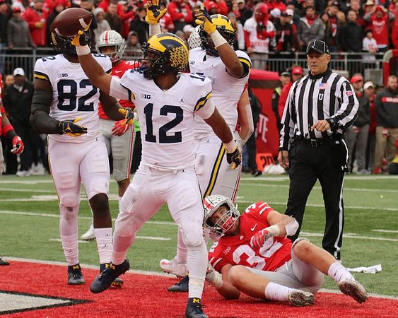 Nick Eubanks (82) and Chris Evans (12)