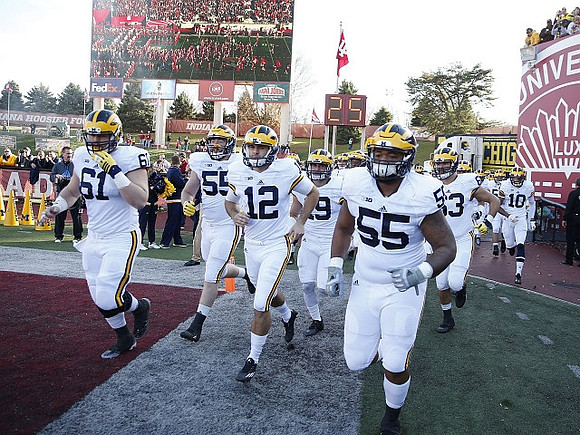 Graham Glasgow (61), Garrett Miller (55), Blake O'Neill (12), David Dawson (55), Ben Pliska (63), and Da'Mario Jones (10)