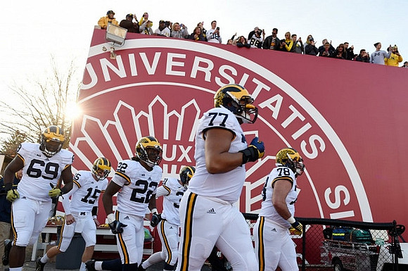 Willie Henry (69), Jake Rudock (15), Jarrod Wilson (22), Nick Benda (31), Grant Newsome (77), and Erik Magnuson (78)