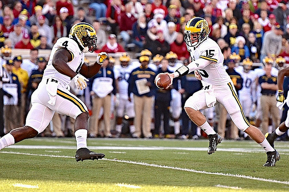 De'Veon Smith (4) and Jake Rudock (15)