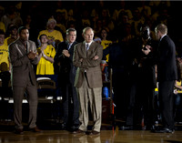 LaVall Jordan, Jeff Meyer, and John Beilein
