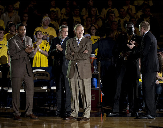 LaVall Jordan, Jeff Meyer, and John Beilein