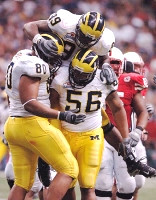 Pierre Woods, Alan Branch, and LaMarr Woodley
