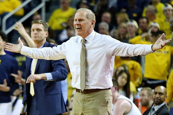 Luke Yaklich, John Beilein, and Saddi Washington