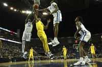 Tarris Reed Jr. (32), Jaelin Llewellyn (3), Kobe Bufkin (2), and Terrance Williams II (5)