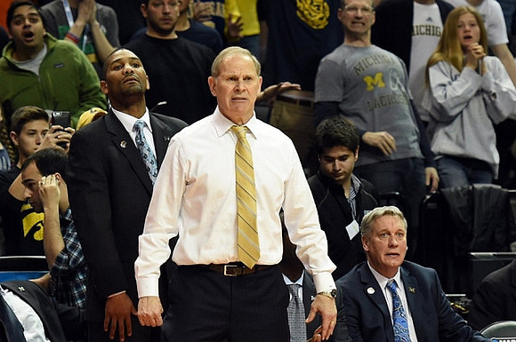 LaVall Jordan, John Beilein, and Jeff Meyer