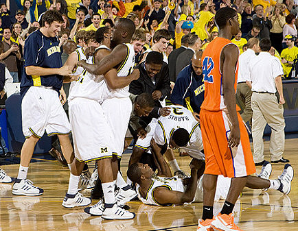 Ben Cronin (35), Jevohn Shepherd (22), Anthony Wright (12), DeShawn Sims (34), and Manny Harris (3)