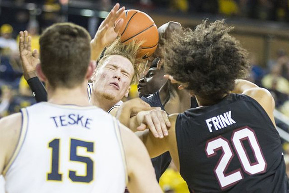 Jon Teske (15) and Ignas Brazdeikis (13)