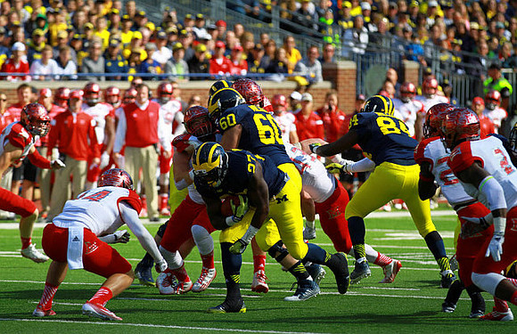 Derrick Green (27), Jack Miller (60), and A.J. Williams (84)