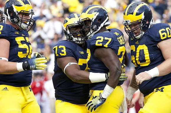 Mason Cole (52), Maurice Hurst (73), Derrick Green (27), and Jack Miller (60)