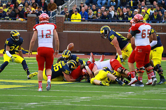 Jeremy Clark (34), Joe Bolden (35), Matthew Godin (99), Brennen Beyer (97), and Ondre Pipkins (56)
