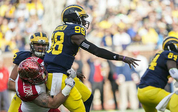 Devin Gardner (98) and A.J. Williams (84)