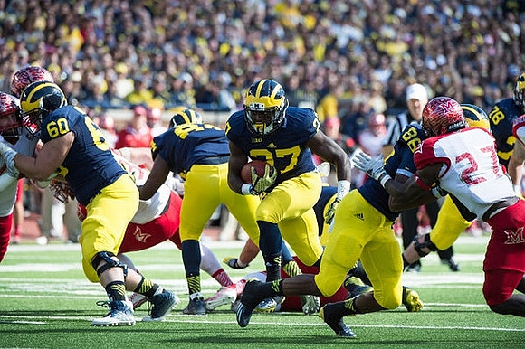Derrick Green (27), Jack Miller (60), A.J. Williams (84), Jehu Chesson (86), and Erik Magnuson (78)